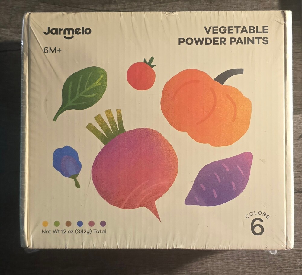 Jarmelo Vegetable Powder Paints 6 Colors 12 oz 6M+